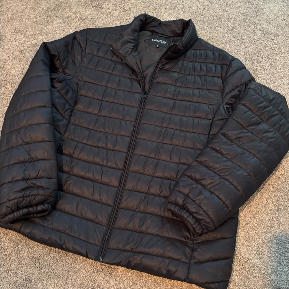 GEORGE - Men’s Black Puffer Winter Jacket